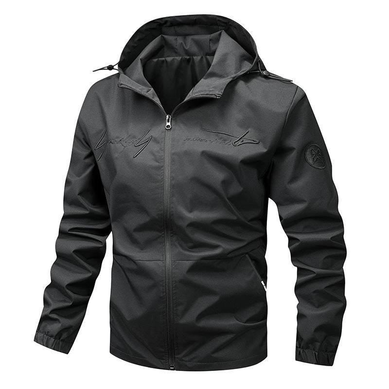 Men's waterproof lightweight jacket with innovative hood system Lisslune