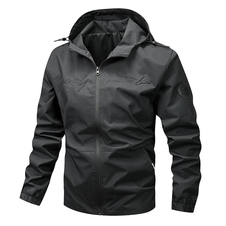 Men's waterproof lightweight jacket with innovative hood system Lisslune