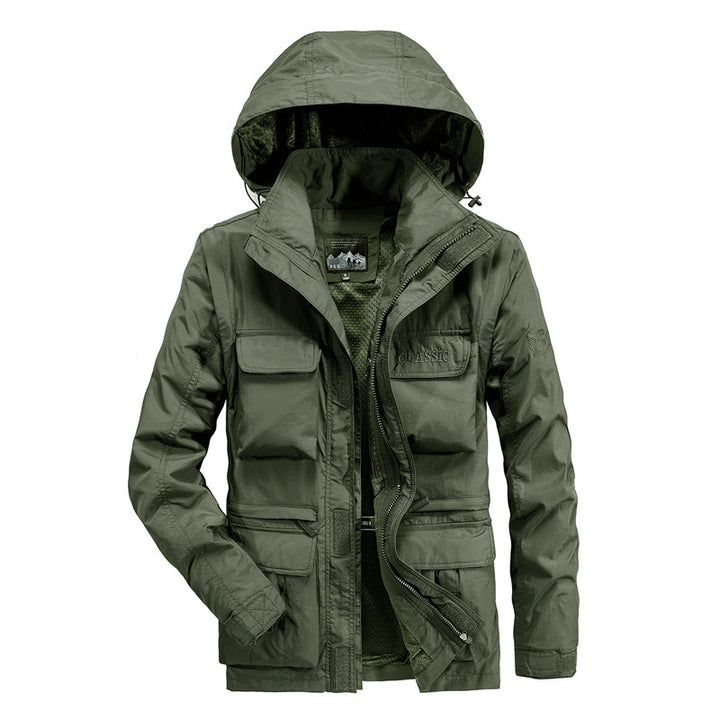 Men's Outdoor Jacket with Warm Lining and Multifunctional Pockets Lisslune