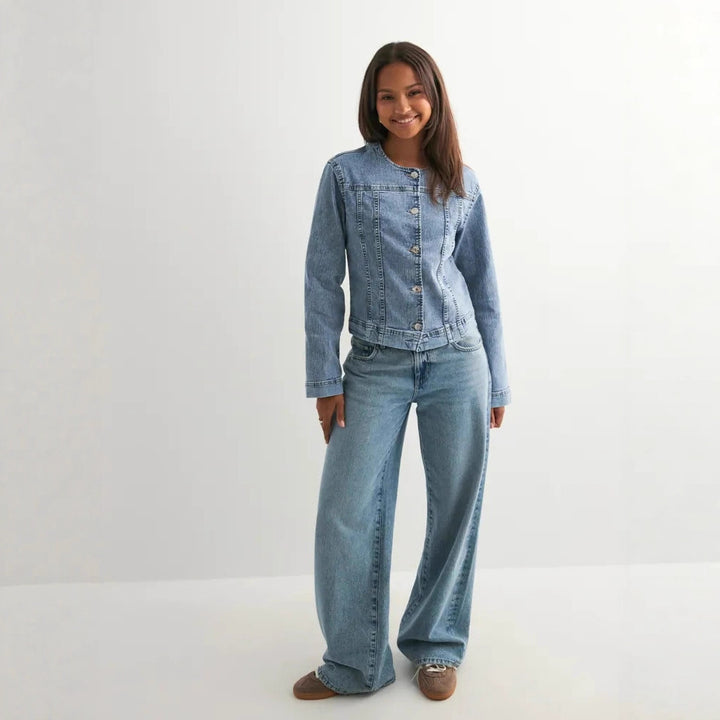 Damen zeitlose Denim-Jacke im modernen Schnitt Lisslune