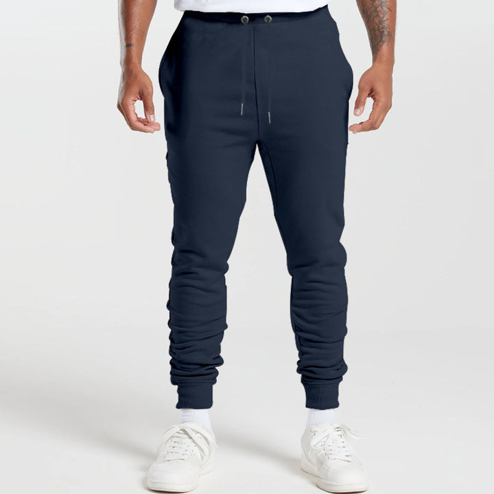 Men's sports sweatpants with striped elastic cuffs and practical side pockets Lisslune