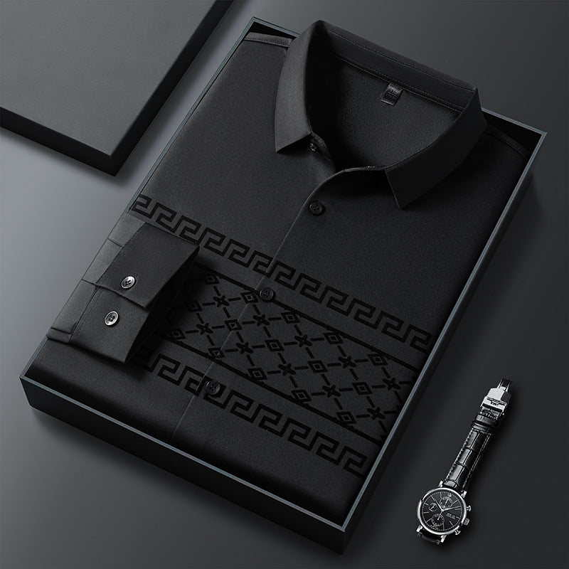 Men's Elegant Shirt with Graphic Pattern Lisslune