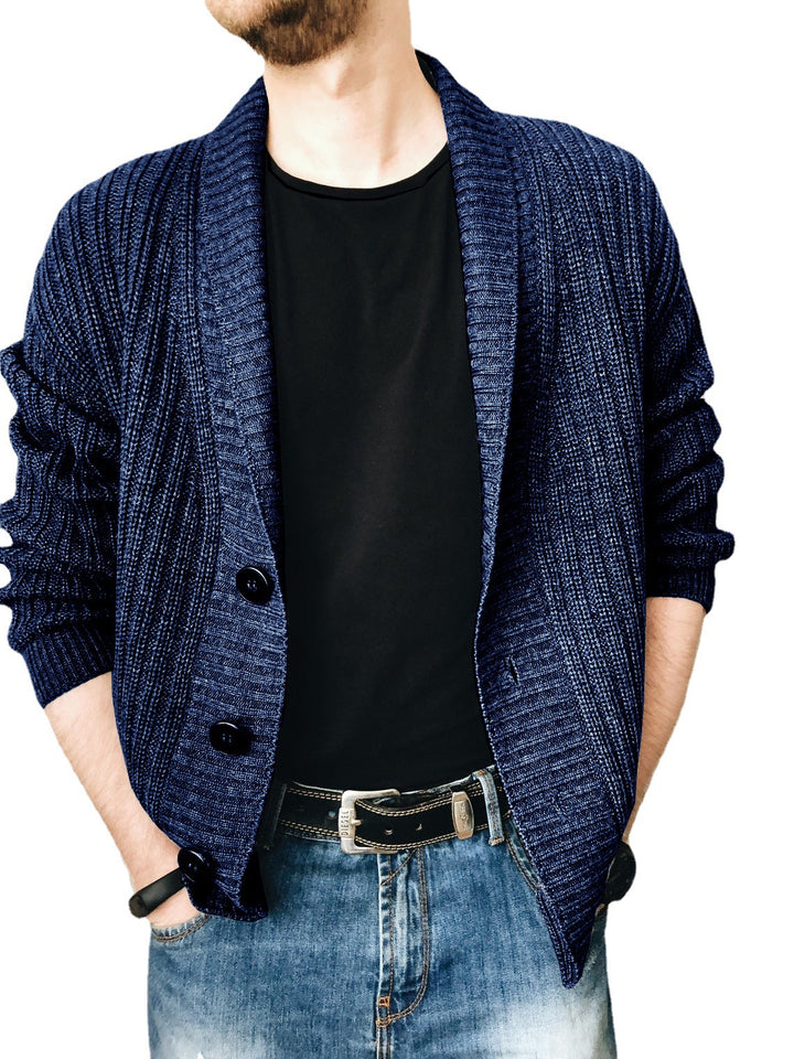 Men's cardigan with deep collar Lisslune