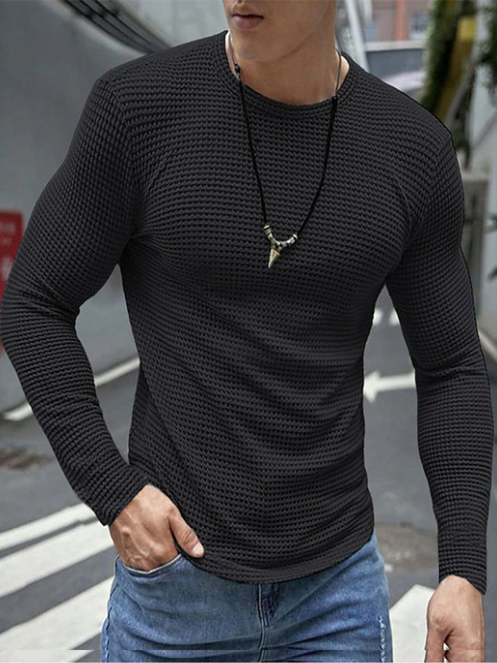 Men's long-sleeve shirt made of textured material Lisslune