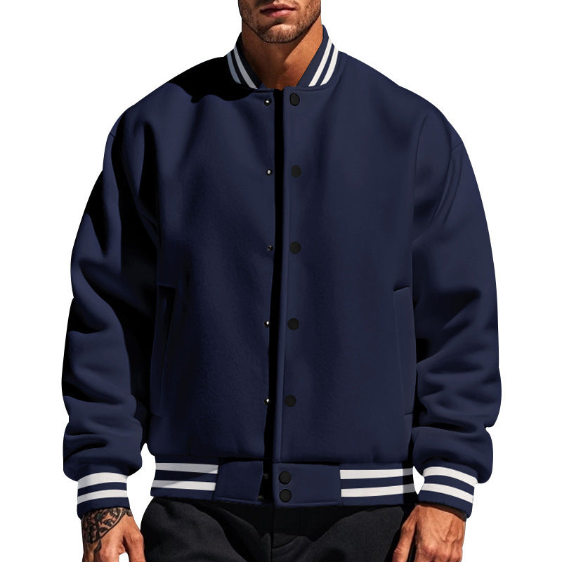 Men's Sporty College Jacket with Fashionable Collar Lisslune