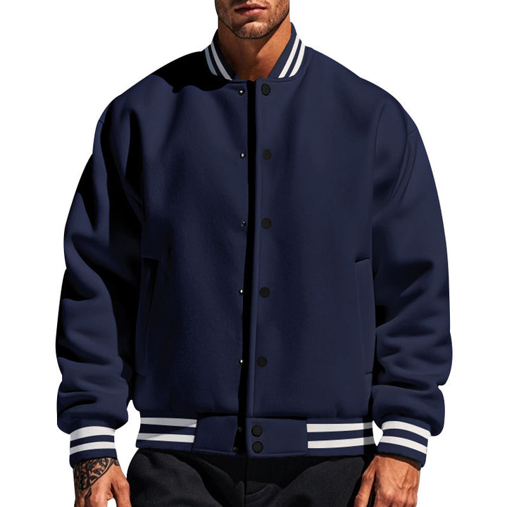 Men's Sporty College Jacket with Fashionable Collar Lisslune