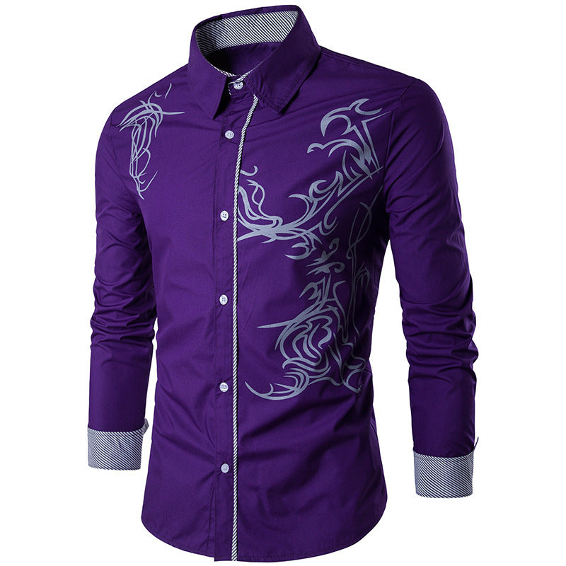 Men's shirt with creative graphic design and elegant cut Lisslune
