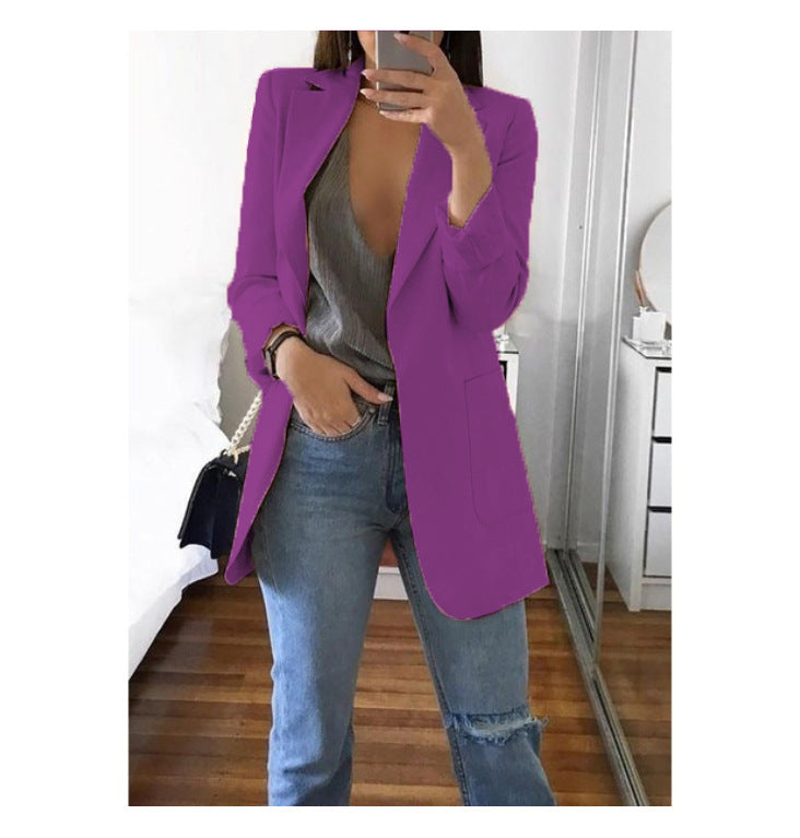 Damen eleganter Blazer mit tailliertem Schnitt und praktischen Taschen Lisslune