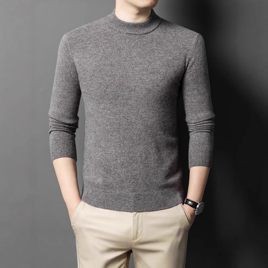 Men's fine knit sweater with high collar Lisslune