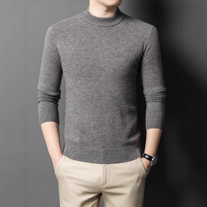 Men's fine knit sweater with high collar Lisslune