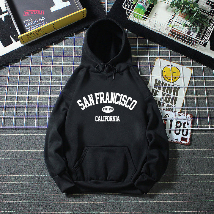 Women's hoodie with modern San Francisco print Lisslune