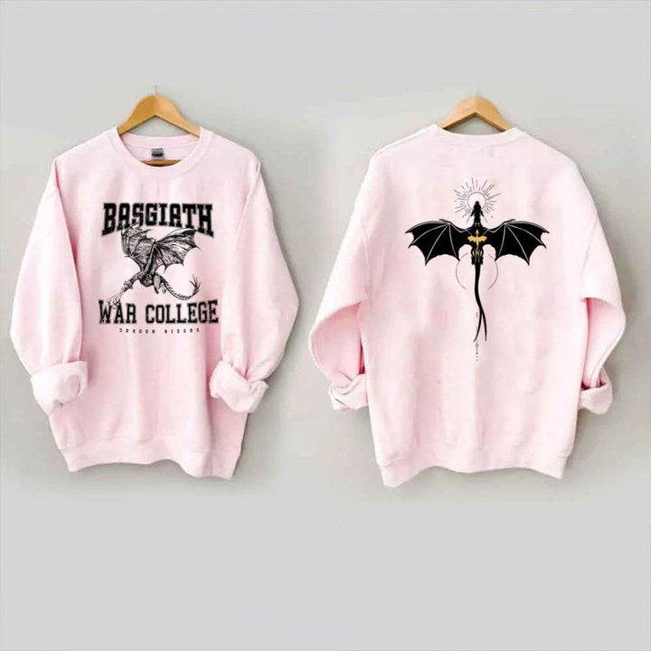Women's sweatshirt with creative dragon motif and unique college design Lisslune