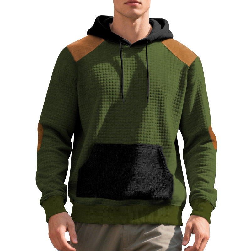 Men's hoodie with textured design and contrast accents Lisslune