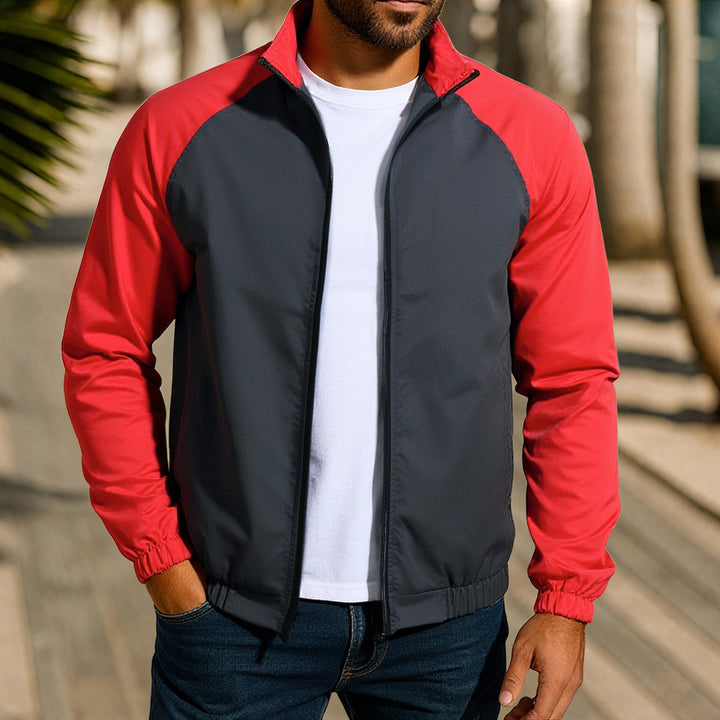 Men's sporty transitional jacket made of tear-resistant material and elastic cuffs Lisslune