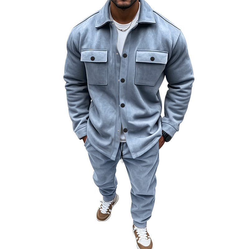 Men's Casual Long Jacket with Practical Button Pockets and Elastic Details Lisslune