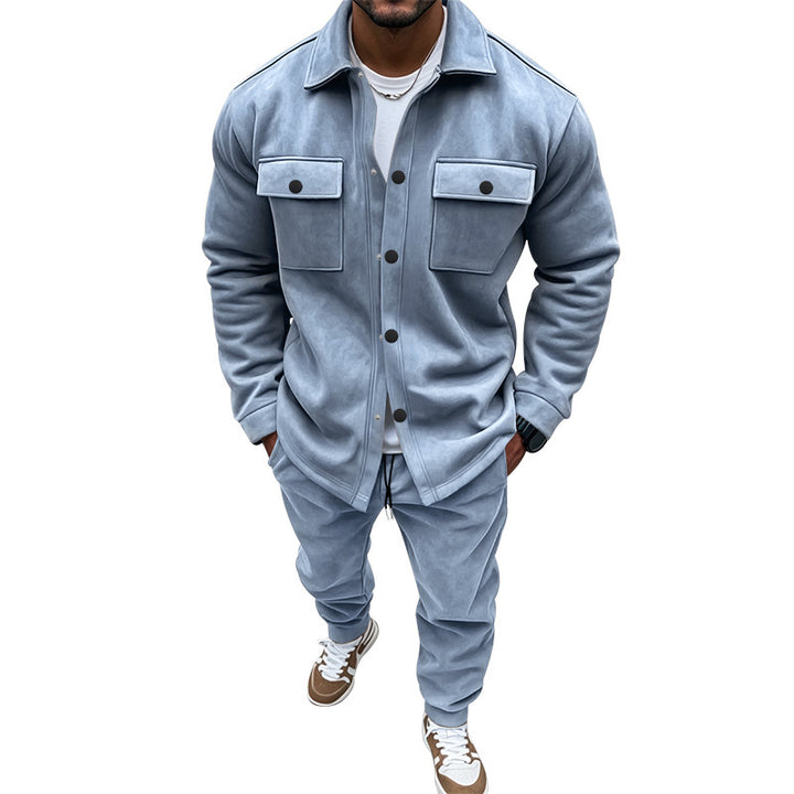 Men's Casual Long Jacket with Practical Button Pockets and Elastic Details Lisslune
