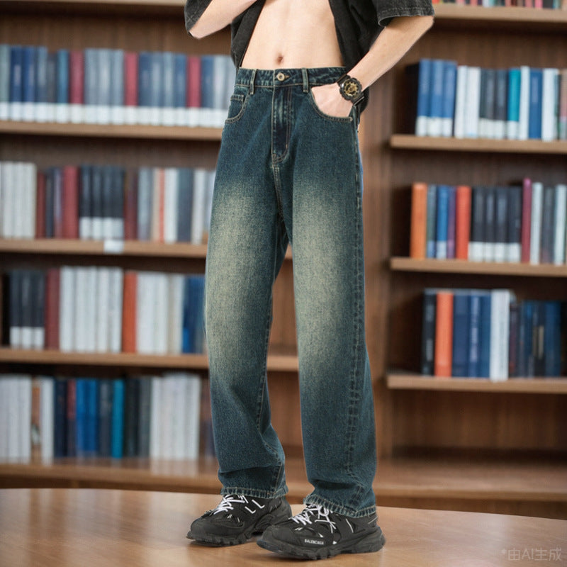Men's wide jeans with a casual cut Lisslune