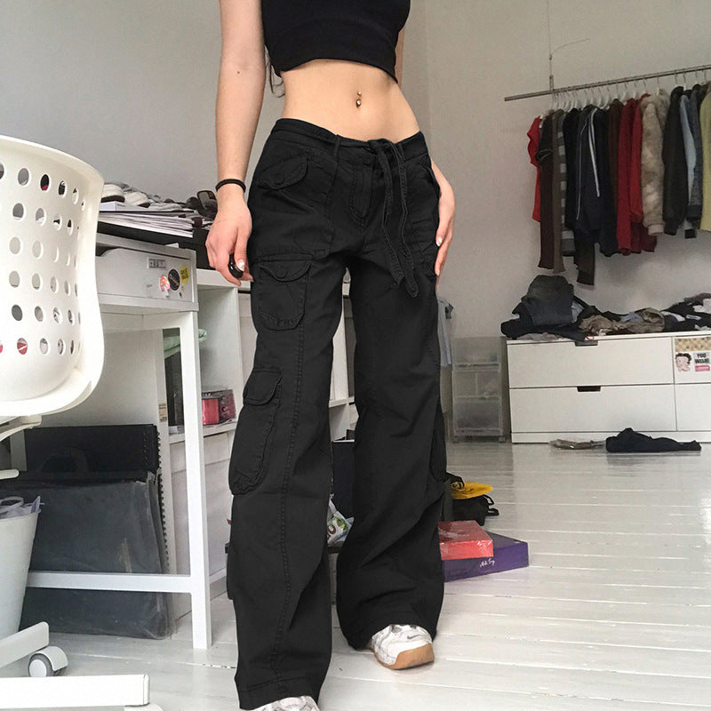 Women's cargo pants with side pockets and adjustable waistband Lisslune