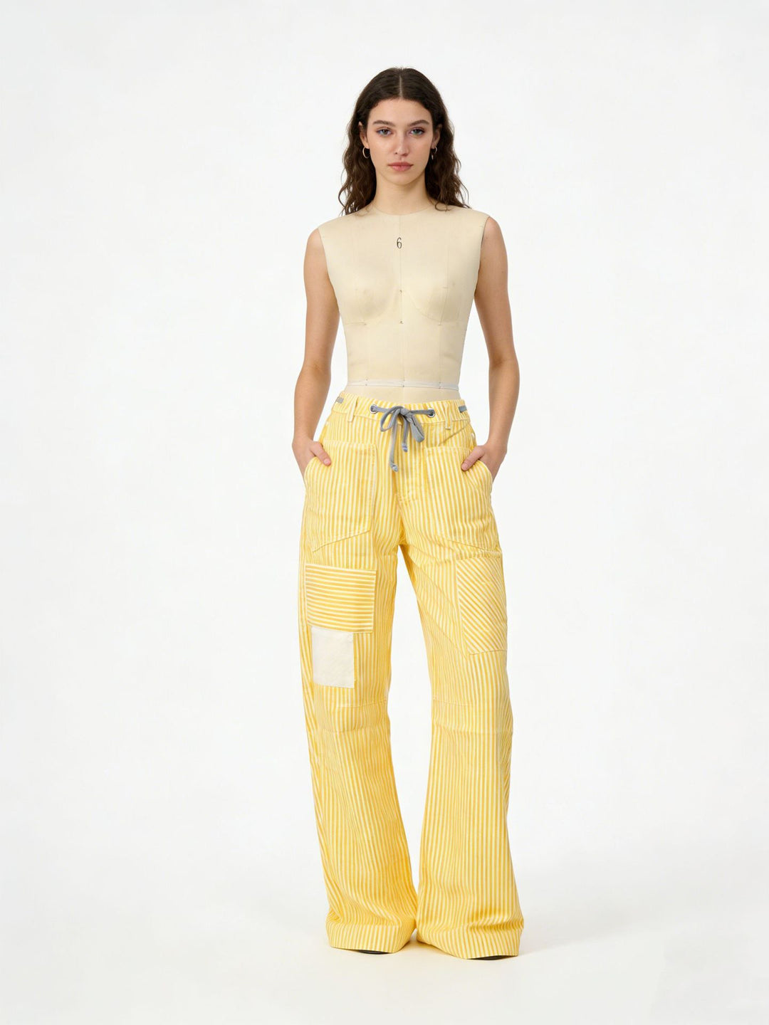 Damen weite Cargo-Hose mit praktischen Taschen und einzigartigem Design Lisslune