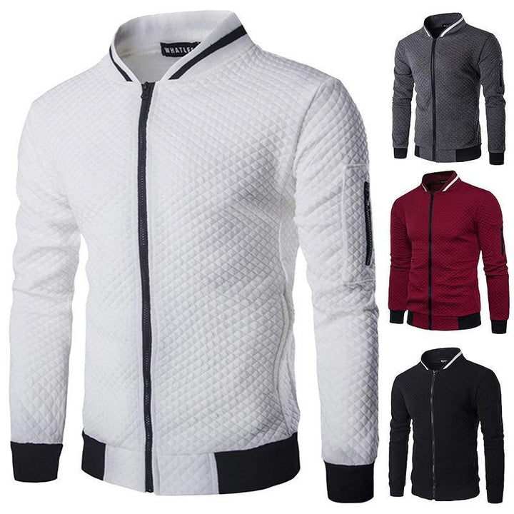Men's sporty quilted jacket with modern zipper and side pockets Lisslune
