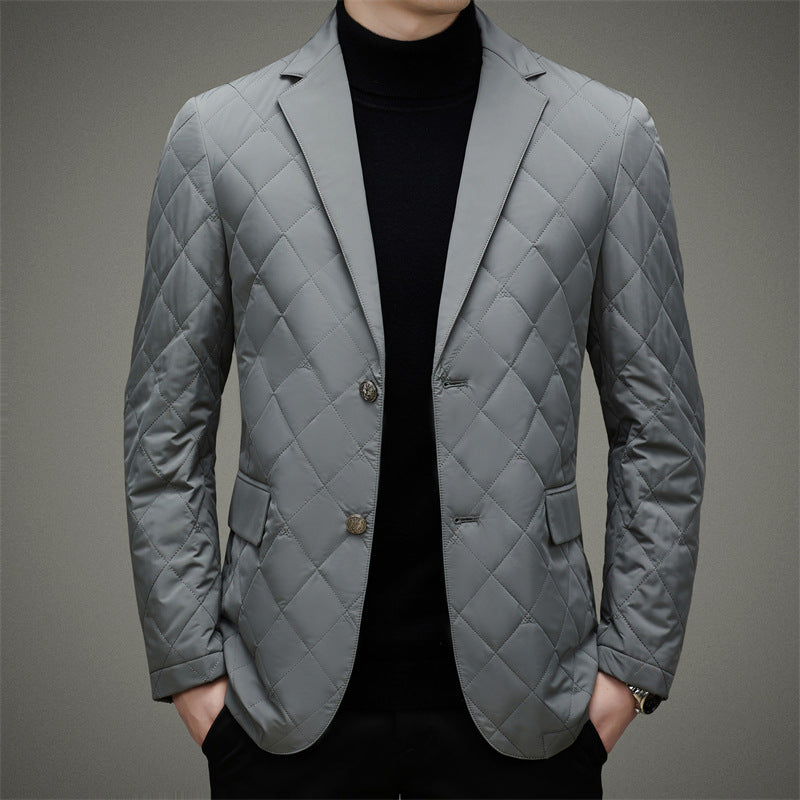 Men's Quilted Blazer Lisslune