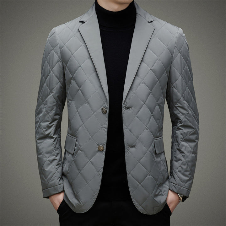 Men's Quilted Blazer Lisslune