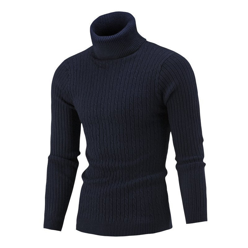 Men's fashionable turtleneck sweater made of fine knit Lisslune