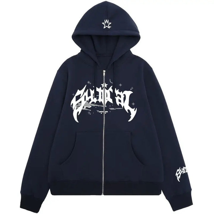 Women's hoodie with urban graphic element and practical pockets Lisslune