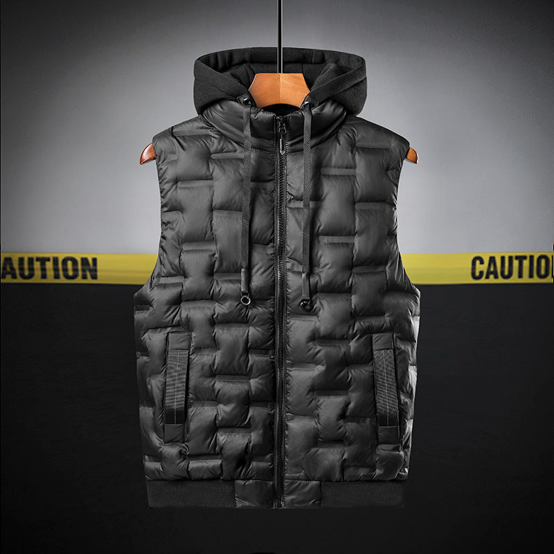 Men's padded vest with hood and breathable properties Lisslune