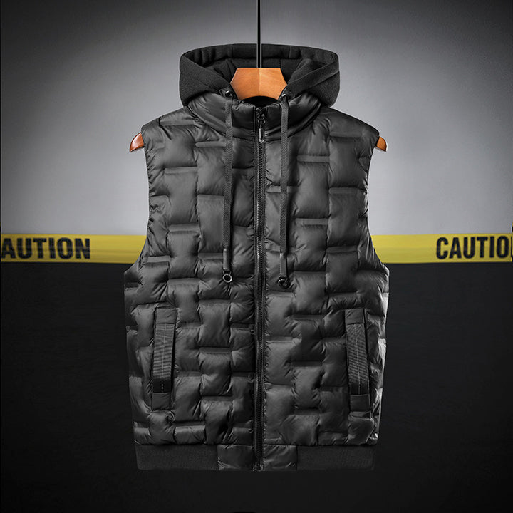 Men's padded vest with hood and breathable properties Lisslune