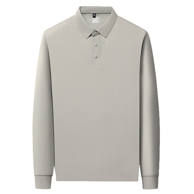 Men's Long Sleeve Polo Shirt with Breathable Structure Lisslune