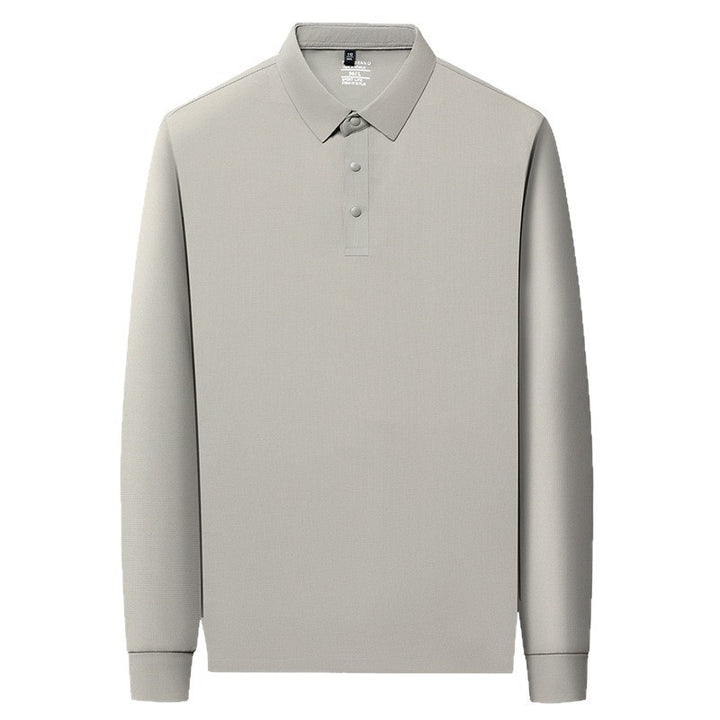 Men's Long Sleeve Polo Shirt with Breathable Structure Lisslune