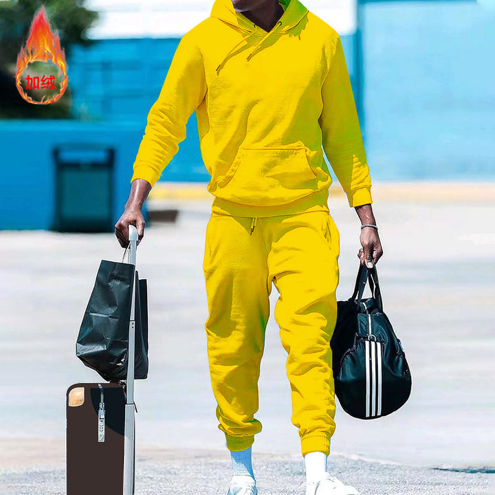 Men's sporty hoodie set with elastic waistband and practical design Lisslune