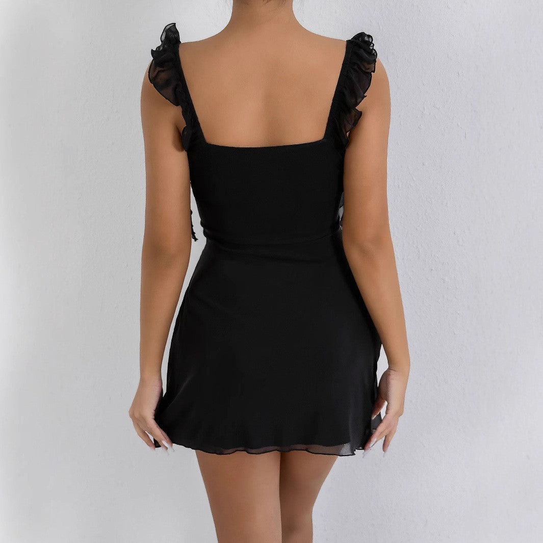 Damen Elegantes trägerloses Minikleid mit raffiniertem Schleifendetail Lisslune