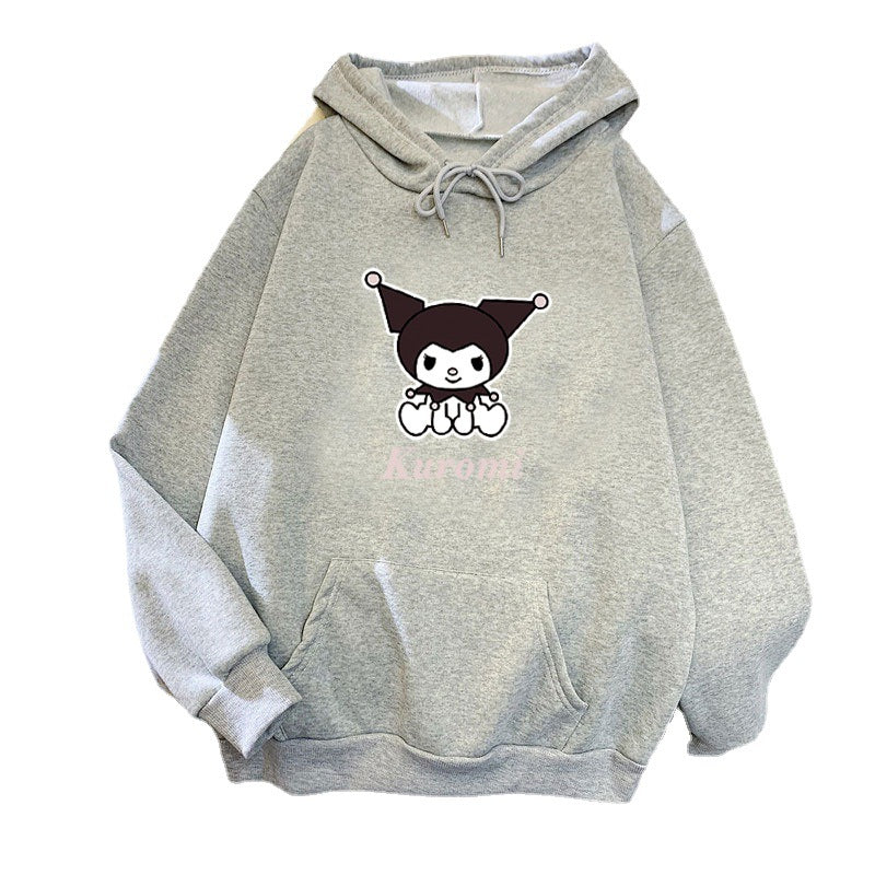 Women's hoodie with cute cow motif and high-quality fleece lining Lisslune