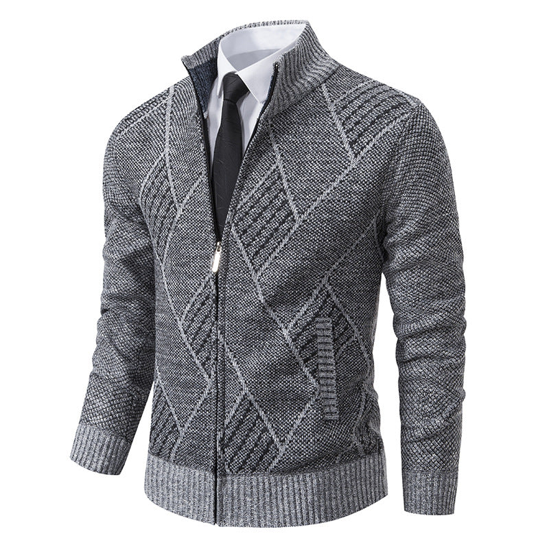 Men's cardigan with modern pattern and slim fit Lisslune