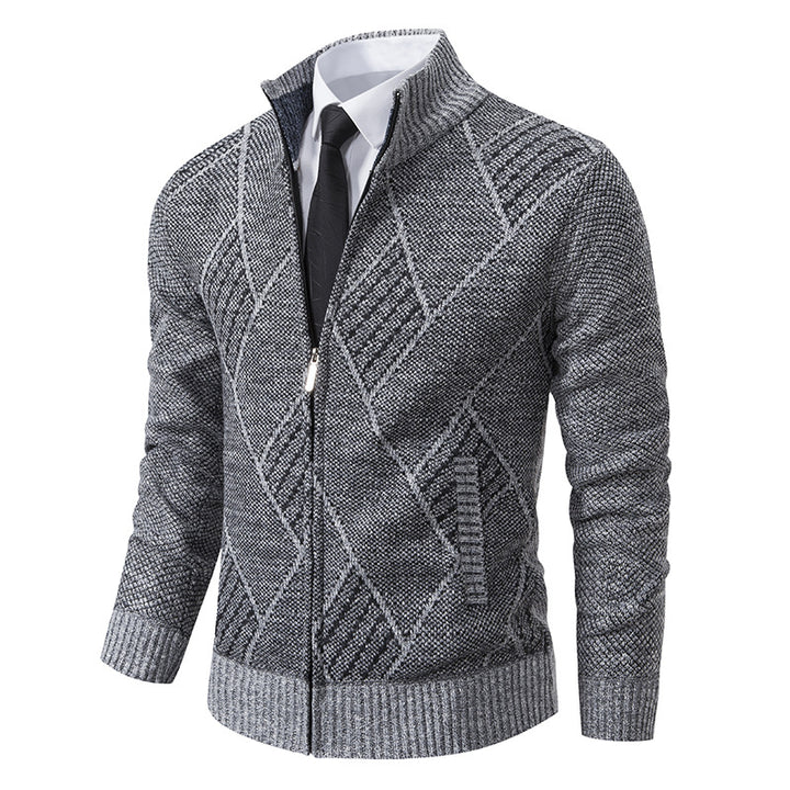 Men's cardigan with modern pattern and slim fit Lisslune