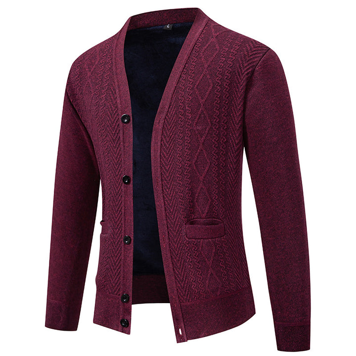 Men's cardigan with textured design and button closure Lisslune