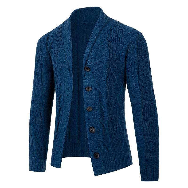 Men's cardigan with modern cable patterns and comfortable fit Lisslune