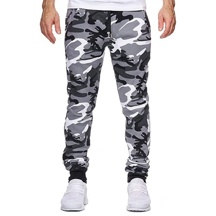 Men's cargo pants with trendy camouflage design and elastic waistband Lisslune