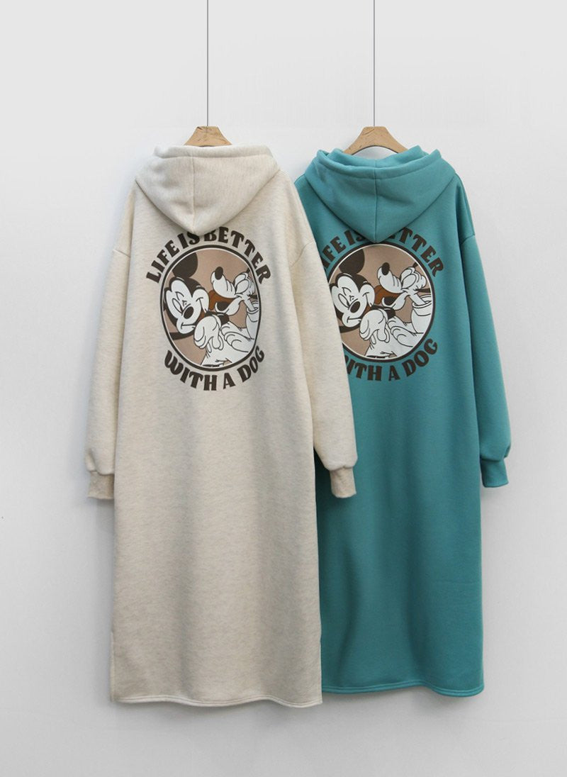 Women’s Cozy Hoodie Dress with large print and comfortable fit Lisslune