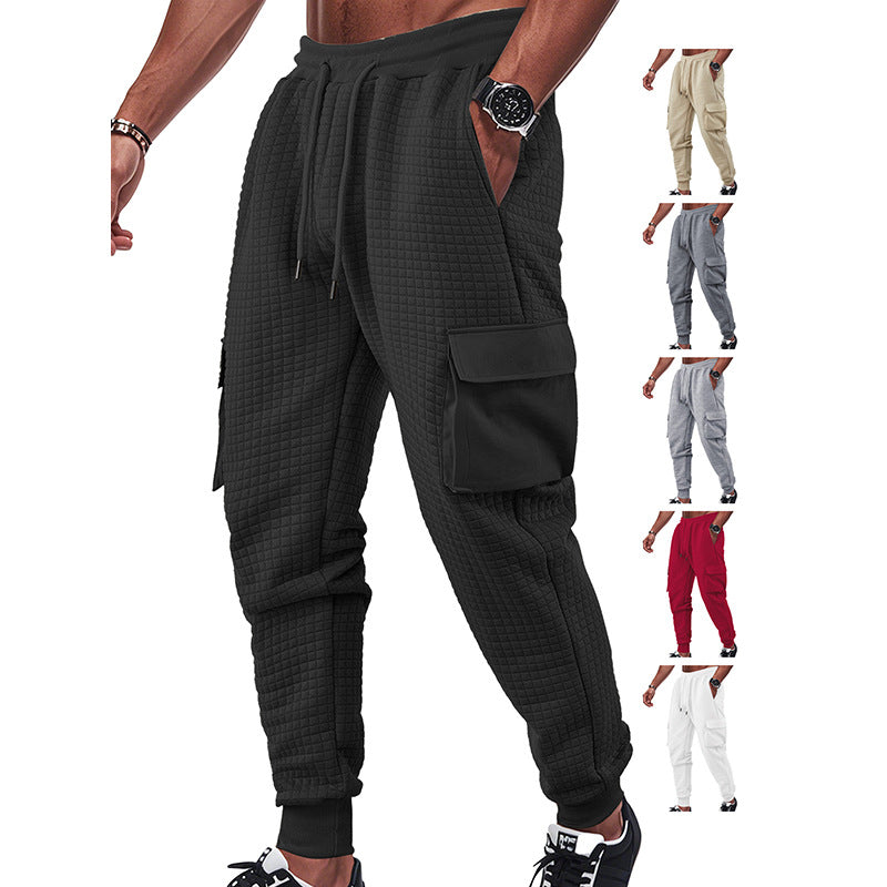 Men's cargo jogging pants with elastic waistband and practical side pockets Lisslune