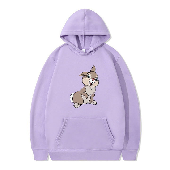 Women's hooded sweatshirt with cute rabbit design and comfortable kangaroo pockets Lisslune