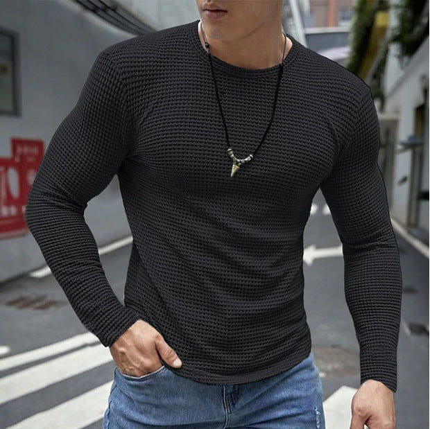 Men's long-sleeve shirt with structured design Lisslune