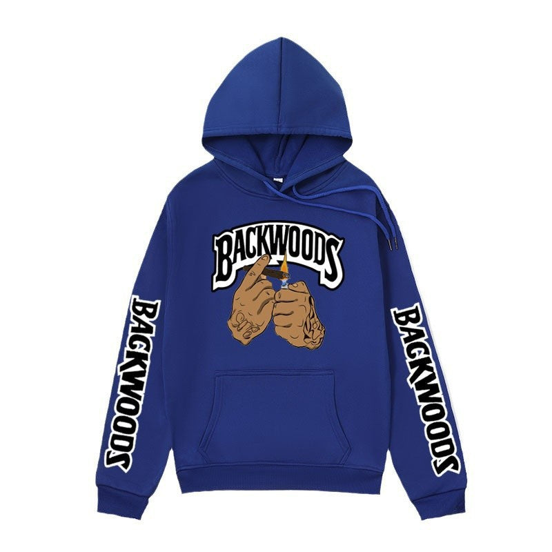 Women’s hooded sweater with creative graphic design and side kangaroo pockets Lisslune