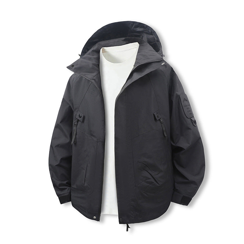 Men's Windproof Functional Jacket with Adjustable Hood Lisslune