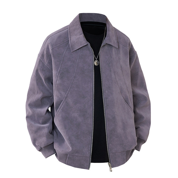 Men's elegant suede jacket with structured cut Lisslune
