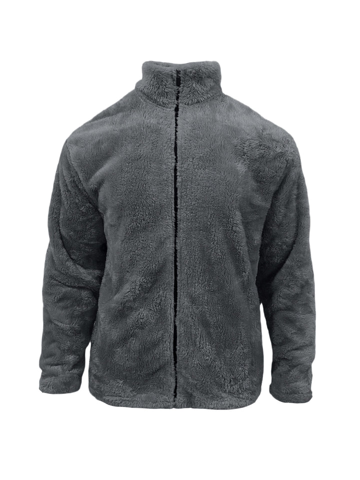 Men's cozy fleece jacket with high collar and practical pockets Lisslune
