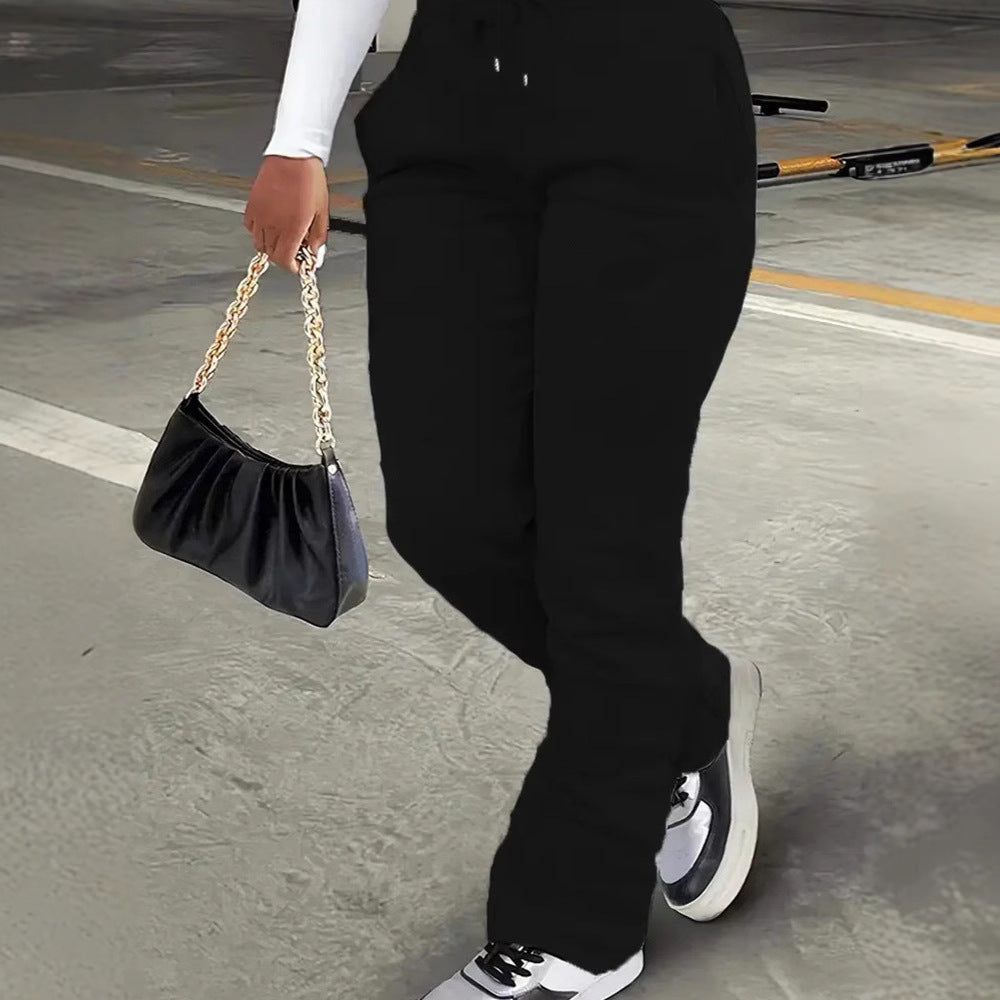 Women's comfortable leisure pants with high waistband Lisslune