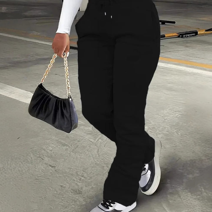 Women's comfortable leisure pants with high waistband Lisslune